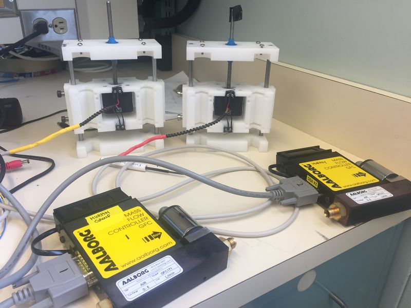 MKS flow controllers and stepper motors with switches