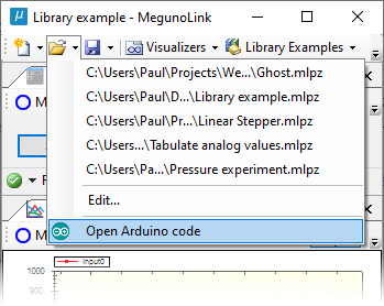 Open Arduino code file.